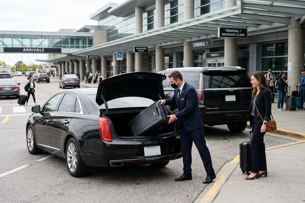 Luxury sedan airport limo service for Brantford Ontario travelers