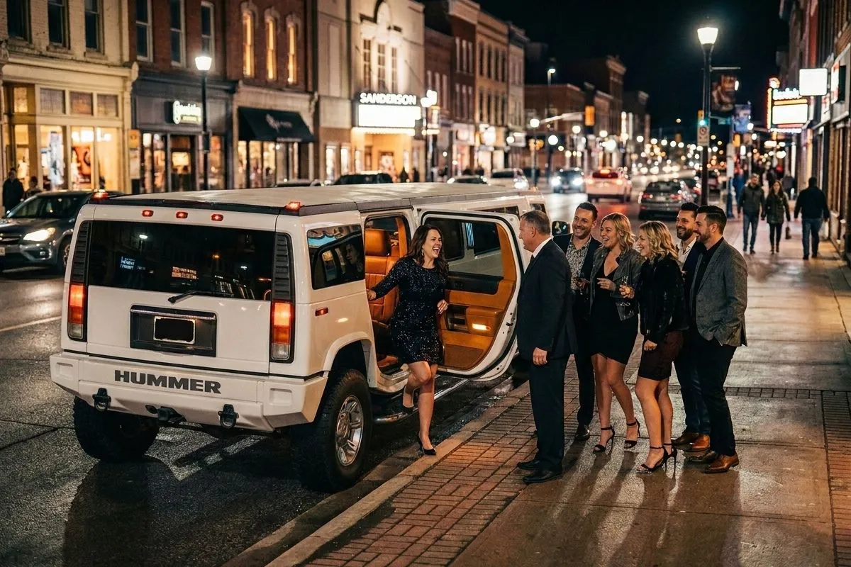 Luxury Hummer limousine for night out limo service in Brantford Ontario