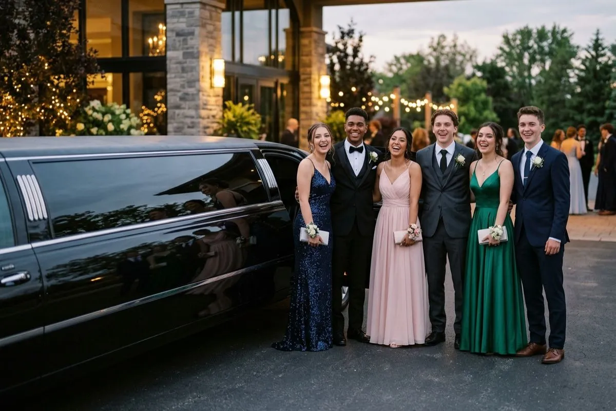 Luxury stretch limousine for prom limo service in Brantford Ontario